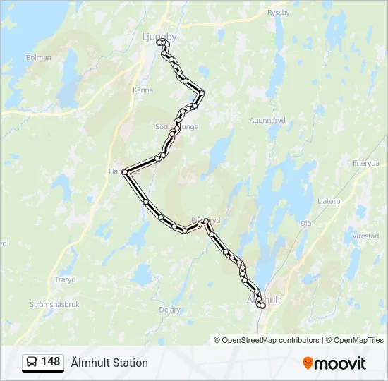 148 Bus Line Map