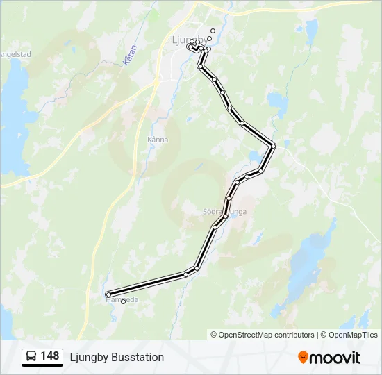 148 Bus Line Map