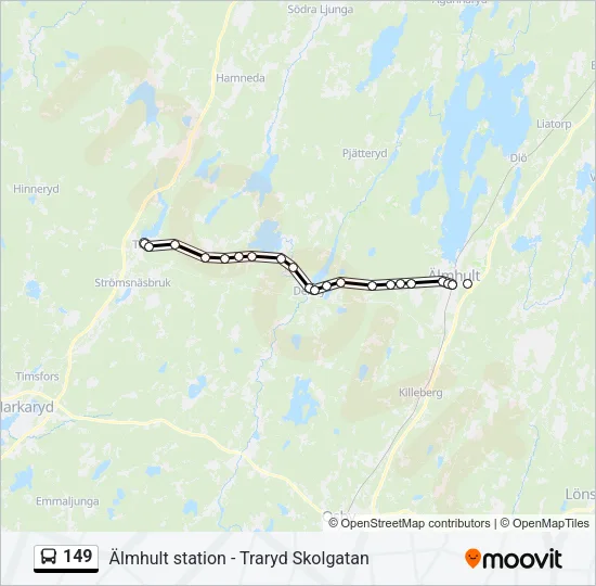 149 Bus Line Map