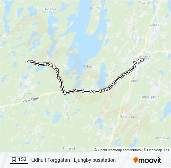 153 Bus Line Map