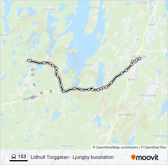 153 Bus Line Map