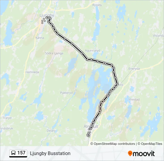 157 Bus Line Map