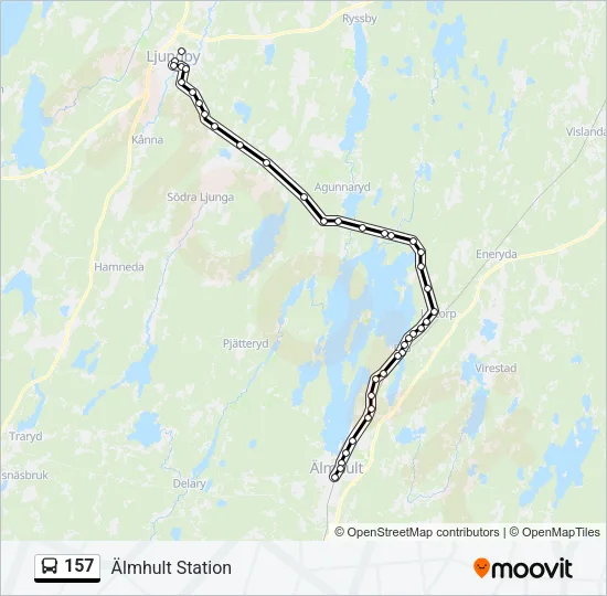 157 Bus Line Map