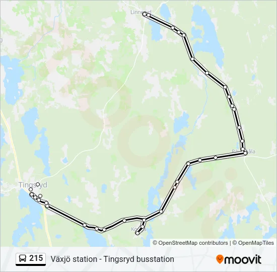 215 Bus Line Map