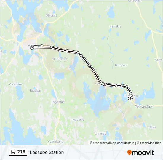 218 Bus Line Map