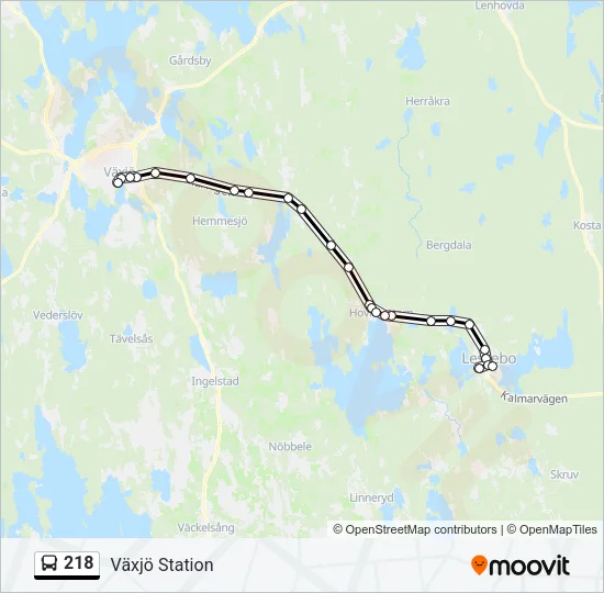 218 Bus Line Map