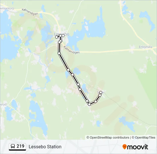 219 Bus Line Map