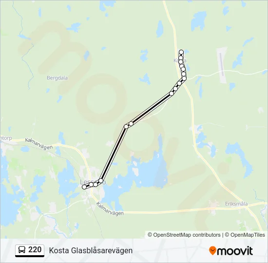 220 Bus Line Map
