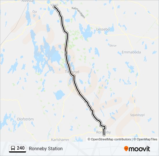 240 Route: Schedules, Stops & Maps - Ronneby Station (Updated)