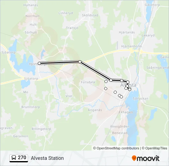 270 Bus Line Map