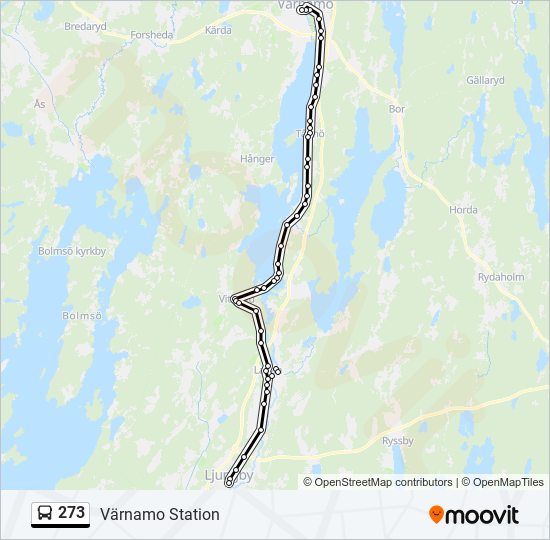 273 bus Line Map