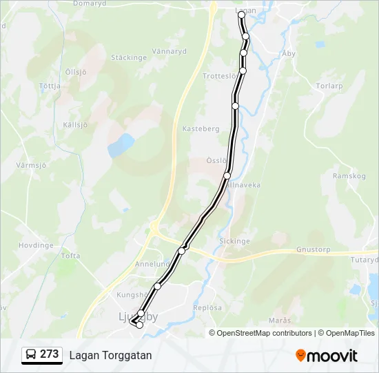 273 Bus Line Map