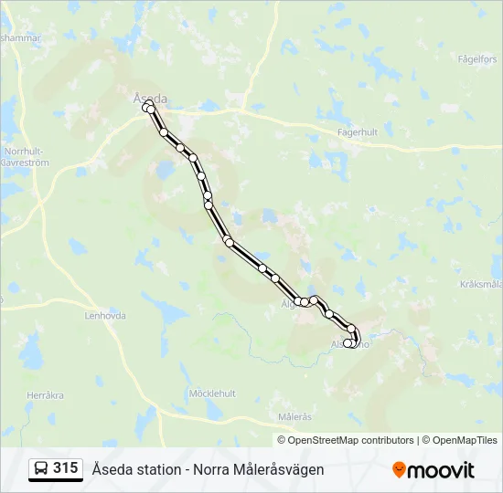 315 Bus Line Map