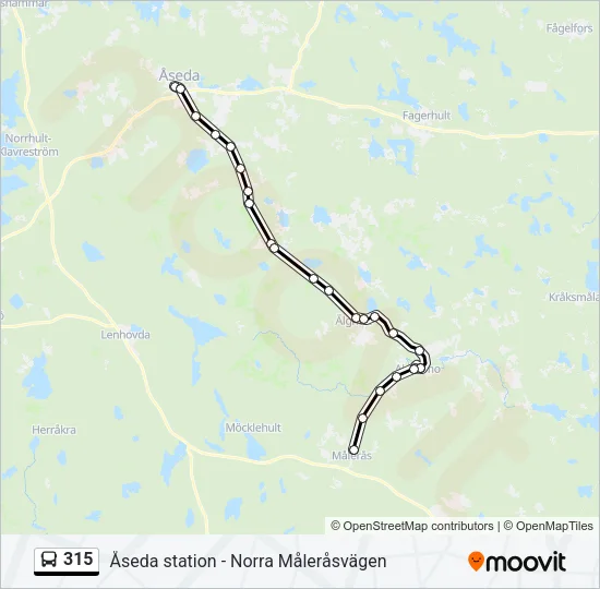 315 Bus Line Map