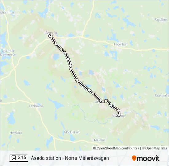 315 Bus Line Map