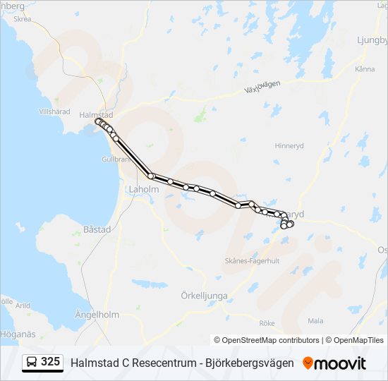 325 Route: Schedules, Stops & Maps - Halmstad C Resecentrum (Updated)
