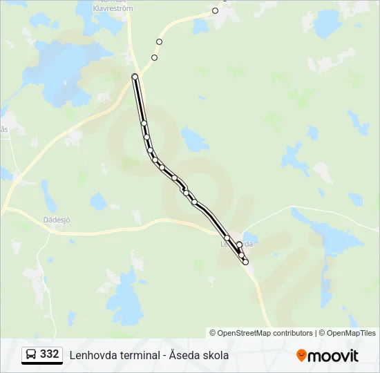 332 Bus Line Map
