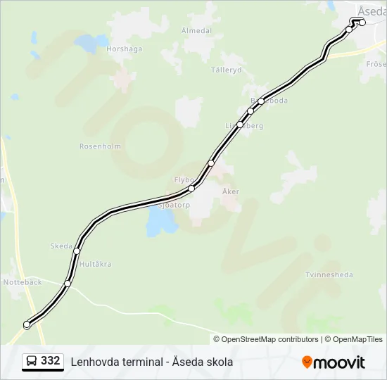 332 Bus Line Map