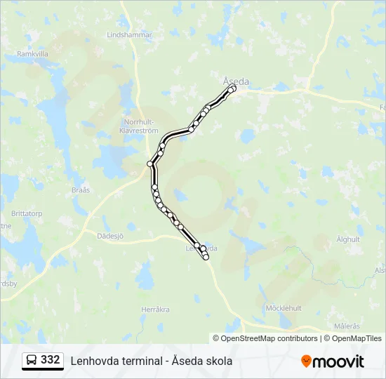 332 Bus Line Map