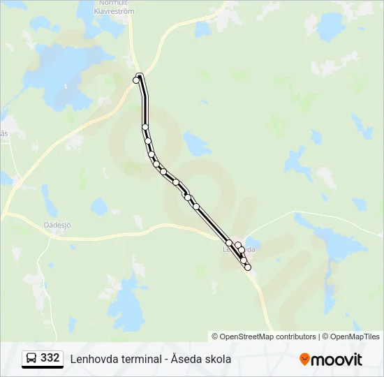 332 Bus Line Map