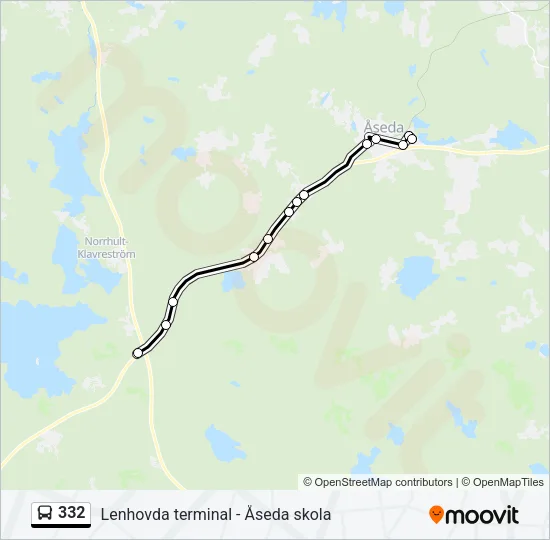 332 Bus Line Map