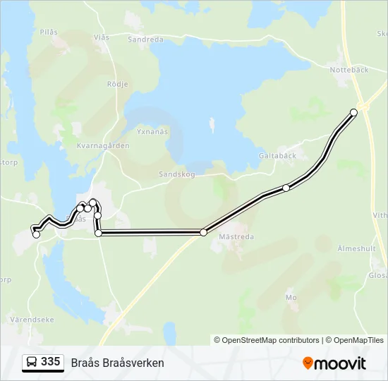 335 Bus Line Map