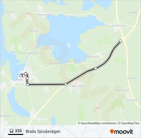 335 Bus Line Map