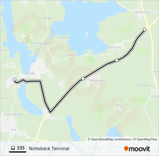335 Bus Line Map