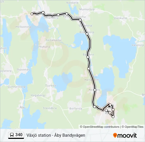 340 Bus Line Map