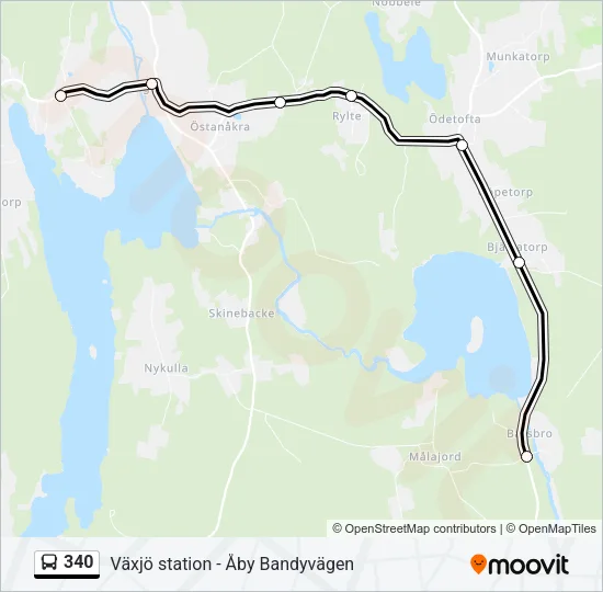 340 Bus Line Map