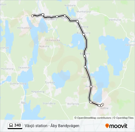 340 Bus Line Map