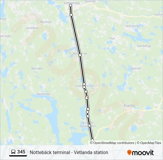 345 Bus Line Map