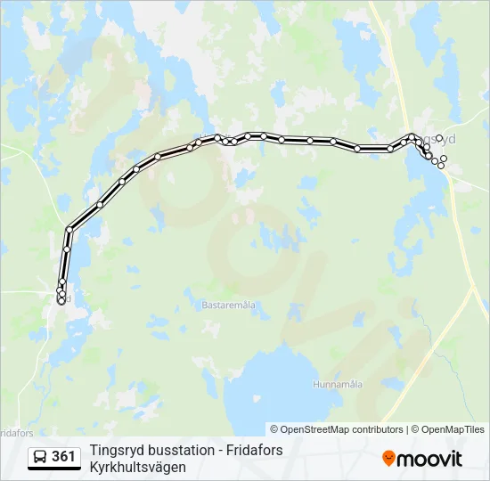 361 Bus Line Map