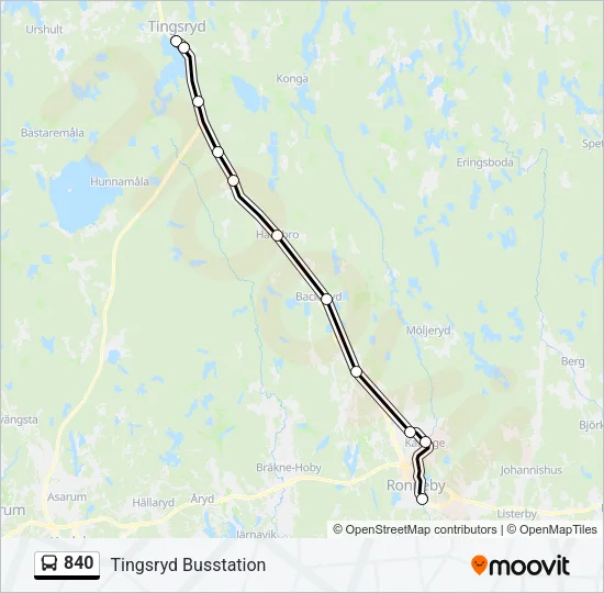840 Bus Line Map