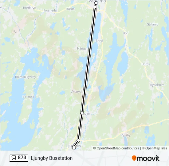 873 Bus Line Map