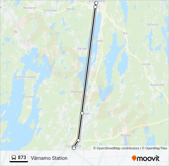 873 Bus Line Map