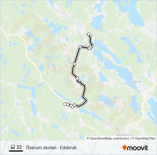 22 Bus Line Map