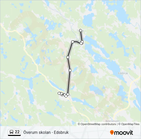 22 Bus Line Map