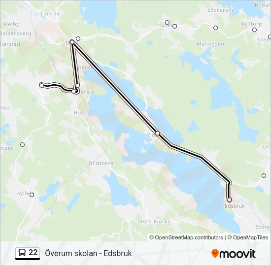 22 Bus Line Map