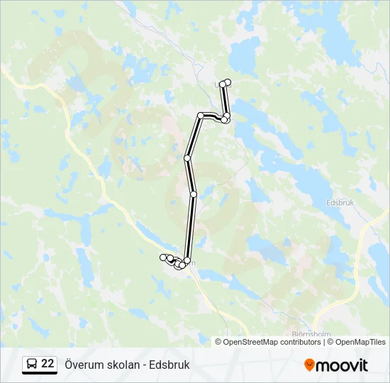 22 Bus Line Map