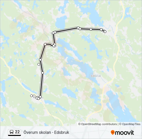 22 Bus Line Map