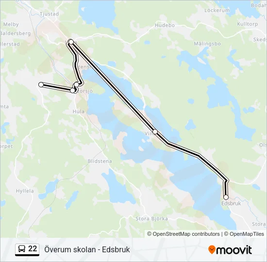 22 Bus Line Map