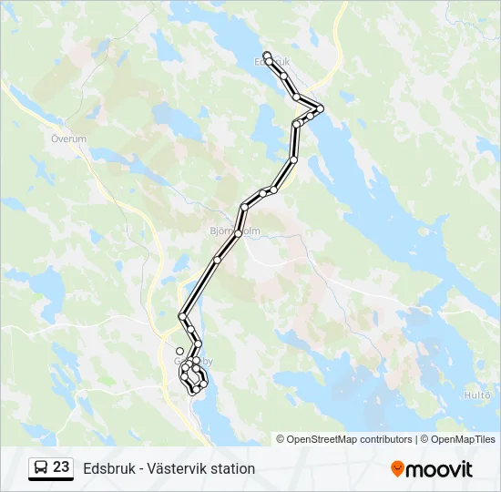 23 Bus Line Map