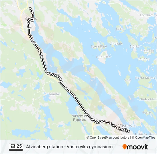 25 Bus Line Map