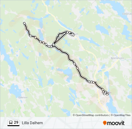29 Bus Line Map