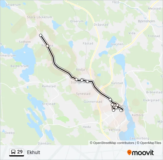 29 Bus Line Map