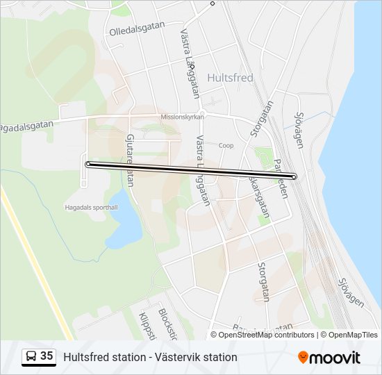 35 bus Line Map