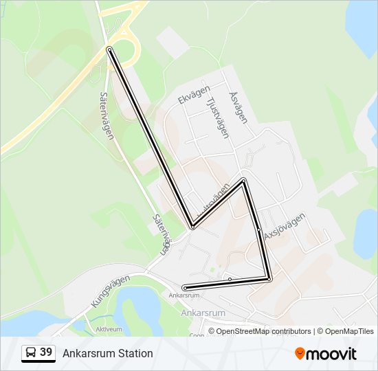 39 bus Line Map