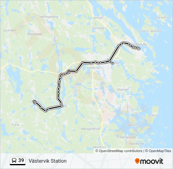 39 Bus Line Map
