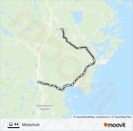 44 Bus Line Map